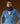 Cashmere sweater med tunesisk krave - Azurblå