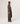 Lang strikket frakke - Havana Brown