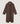Lang strikket frakke - Havana Brown