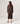 Oversized åben cardigan - Havana Brown