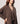 Oversized åben cardigan - Havana Brown