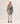 Lang frakke i merinould - Taupe Brown