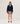 Gennembrudt cashmere cardigan - Marineblå