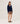 Gennembrudt cashmere cardigan - Marineblå