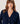 Gennembrudt cashmere cardigan - Marineblå