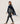 Kashmirstole med frynser - Navy Blue