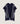 Kashmirstole med frynser - Navy Blue
