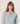 Cashmere sweater med tunesisk krave - Himmelblå