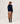 Cashmere sweater med tunesisk krave - Midnight Blue