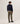 Merinouldsweater med rund hals - Midnight Blue