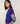 Color block rundhalset sweater i merinould - Ultramarine Blue