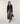 Merinould sweater med tunesisk krave - Sort