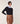 Merinouldsweater med rund hals - Sort