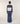 Stribet V-hals sweater i merinould - Denim Blue