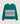 Stribet V-hals sweater i merinould - Duck Green
