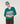 Stribet V-hals sweater i merinould - Duck Green