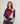 Colorblock sweater med polohals - Grenat