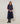 Tofarvet sweater med rund hals - Denim Blue