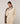 Short fitted wool cardigan with puff sleeves - Marl beige