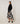 Asymmetric long printed canvas skirt - Pois