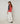 Trefarvet cardigan i merinould - Orange Corail