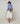 Tricolor merinouldsvest - Horizon Blue