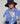 Tricolor merinouldsvest - Horizon Blue