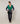 Tricolor merino uld vest - Emerald Green