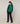 Tricolor merino uld vest - Emerald Green