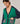 Tricolor merino uld vest - Emerald Green