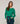 Merinouldsweater med rund hals - Emerald Green