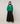 Oversized sweater i uld med V-hals - Emerald Green