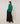 Oversized sweater i uld med V-hals - Emerald Green