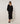Oversized uld V-hals sweater - Sort