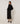 Oversized uld V-hals sweater - Sort