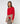 Merinouldsweater med rund hals - Rød