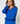 Merinould sweater med V-hals - Azurblå