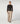 Two-material straight hoodie in wool