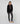 Stretch læderleggings - Sort